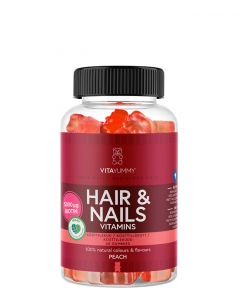 VitaYummy Hair & Nails Peach, 60 stk.
